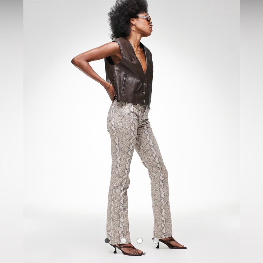 NWT ASOS DESING Women Snake Print Pants